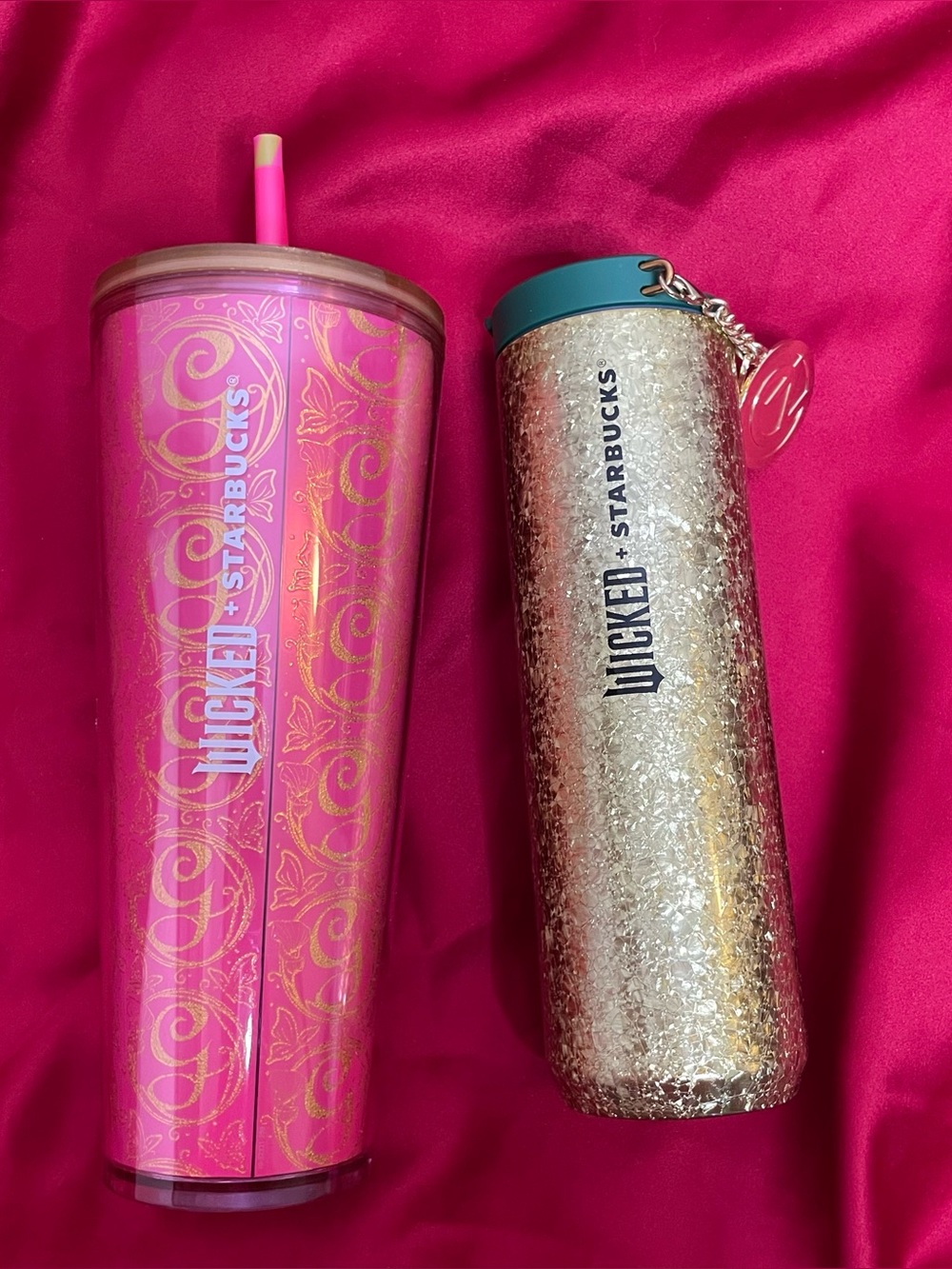 ELPHABA & GALINDA WICKED STARBUCKS CUPS BUNDLE NEW NEVER USED